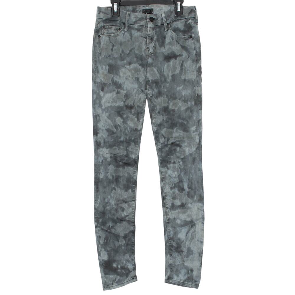 MOTHER The Looker Skinny Jeans Tie Dye Gray Denim Size 25 Y2K Grunge Festival